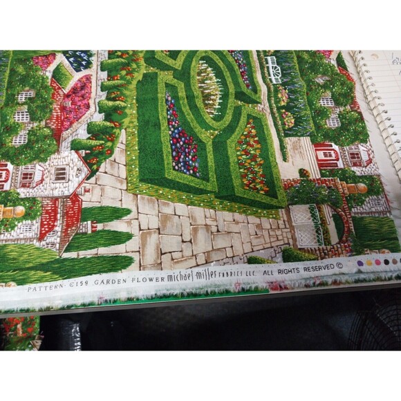1 Yard Cotton Fabric C159 Garden Flowers Michael Miller Fabrics - Picture 4 of 4